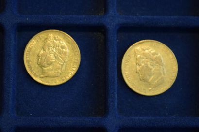 null 2 pièces de 20 francs en or (900/1000) - Louis Philippe 1er (tête laurée) -...
