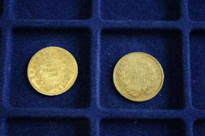 null 2 pièces en or de 20 francs Napélon III "tête nue" (1853A ; 1854 A)

TB à TTB...
