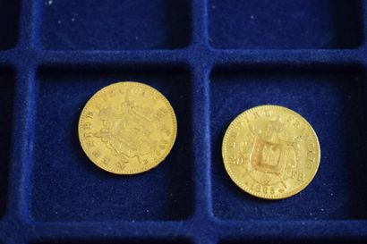 null 2 pièces en or de 20 francs Napélon III "tête laurée" (1863 BB ; 1866 BB)

TB...