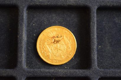 null 1 pièce en or de 20 francs Leopold II "tête nue" (1876) 

TB à TTB 

Poids :...
