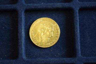 null 1 pièce en or de 20 francs Leopold II "tête nue" (1878) 

TTB à SUP 

Poids...