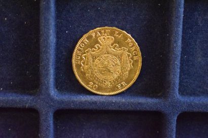 null 1 pièce en or de 20 francs Leopold II "tête nue" (1878) 

TTB à SUP 

Poids...