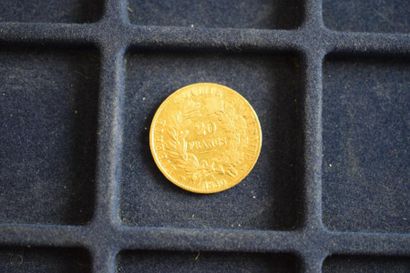 null 1 pièce en or de 20 francs Cérès IIe République (1850 A) 

TB à TTB 

Poids...