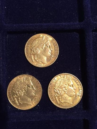 null [ Pièce en or ]

3 pièces de 20 francs " Cérès IIème République " (1851 A x...