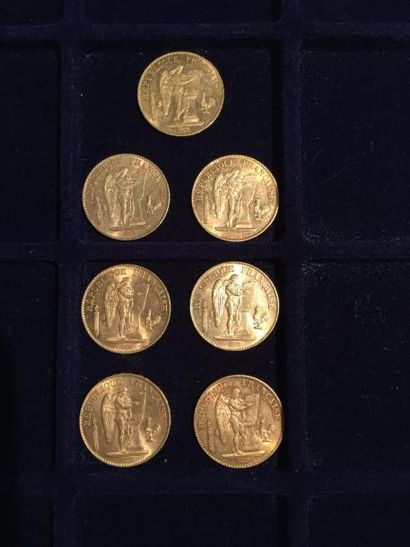null [ Pièce en or ]

7 pièces de 20 francs " Dupré - Génie de la liberté " (1893...