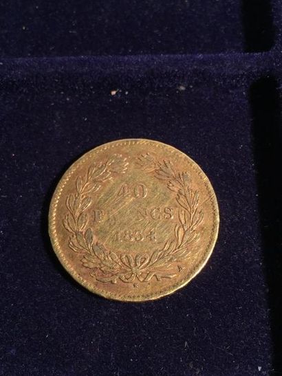null 1 pièce en or de 40 Francs Louis-Philippe I (1834 A)

Poids : 12.9 g