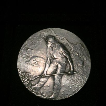 null Médaille en maillechort «Le Nickel» Société minière fondée en 1880 (Nouvelle...