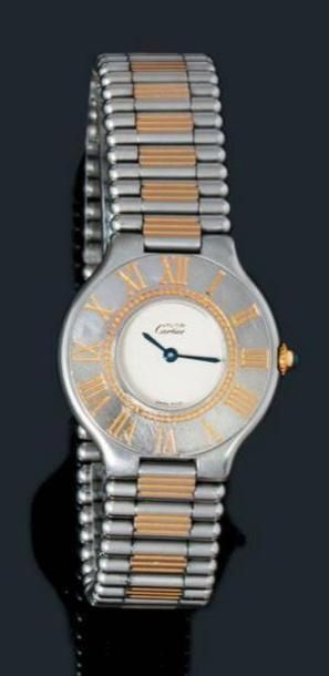 null [ Cartier ]

Montre bracelet d'homme à quartz en acier et métal doré « 21 de...