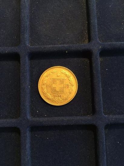 null 1 pièce en or de 20 francs Tête Helvetia (1895 A)

TB 

Poids : 6.45 g