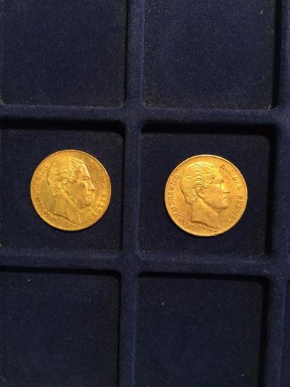null 2 pièces en or 20 francs Leopold I "tête nue" (1865)

TB à TTB 

Poids : 12.9...