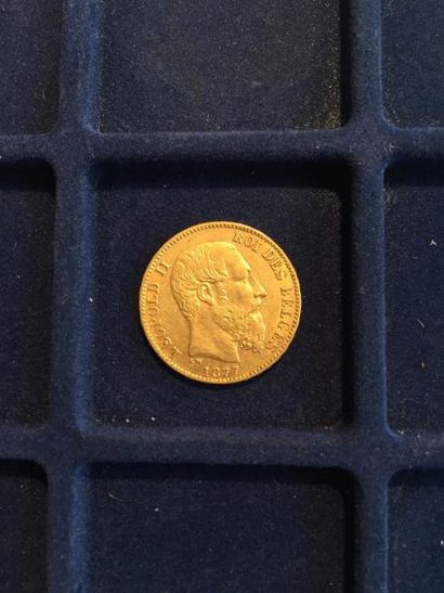 null 1 pièce en or de 20 francs Leopold II (1877 x 1)

TTB à SUP

Poids : 6.45 g