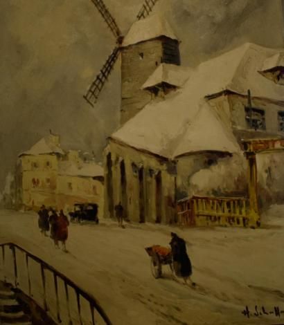 null SCHAEFFER Henri-Alexis (1900-1975)
Moulin de la galette
Huile sur toile signée...