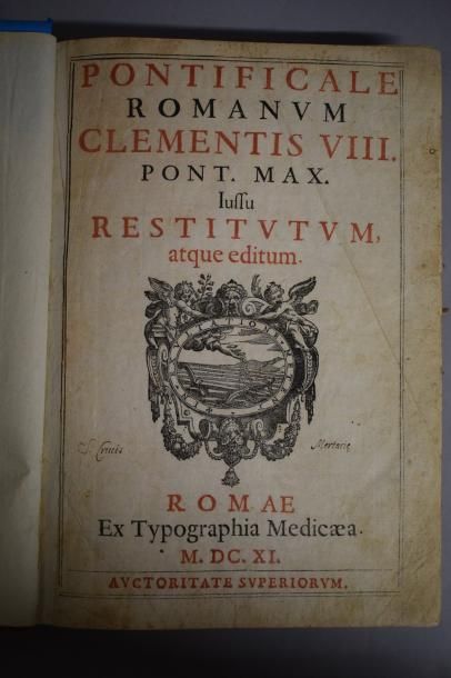 null PONTIFICALE ROMANUM Clementis VIII pont. Max. Iussu restitutum atque editum....