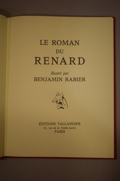 null RABIER Benjamin, Le roman de Renard, illustrations de Benjamin Rabier. 305 compositions,...