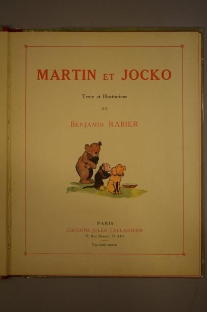 null RABIER Benjamin, Martin et Jocko 

Paris, editions TALLANDIER, 1912. 

Rousseurs...