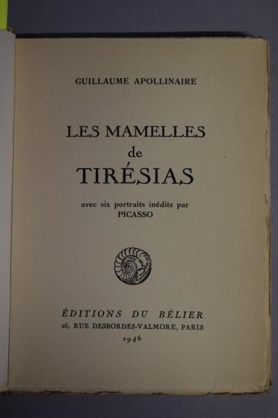 null APOLLINAIRE

Les Mamelles de Tirésias. Paris, Éditions du Bélier, 1946. In-8,...