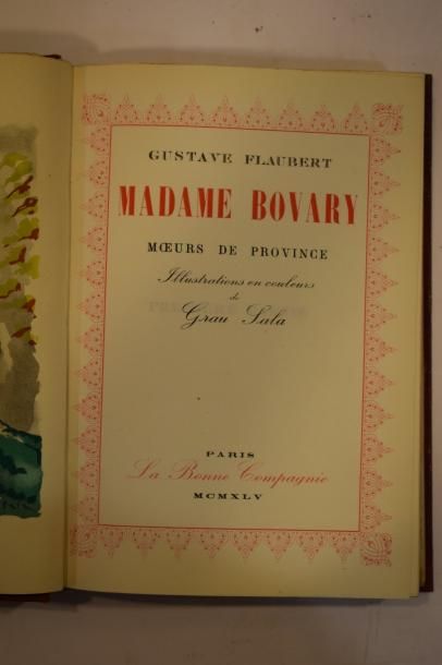 null FLAUBERT Gustave. Madame Bovary moeurs de province. Paris, La Bonne Compagnie,...