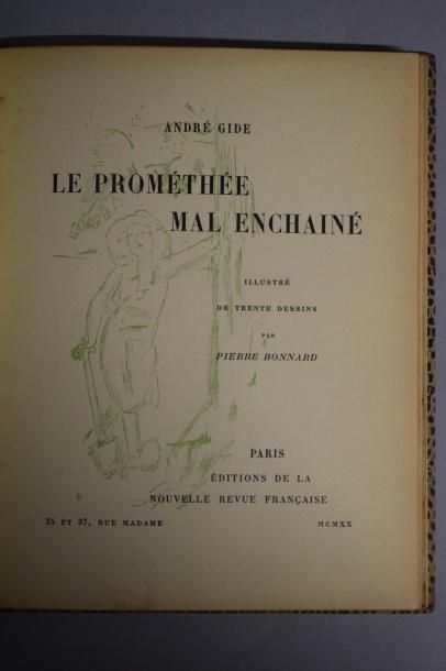 null GIDE

Le Prométhée mal enchaîné

Paris, Editions de la nouvelle Revue française,...