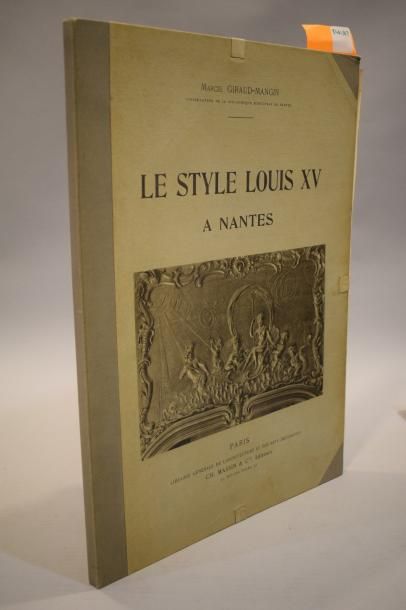 null GIRAUD-MANGIN Marcel, Le Style Louis XV à Nantes, architecture et décoration

Paris,...