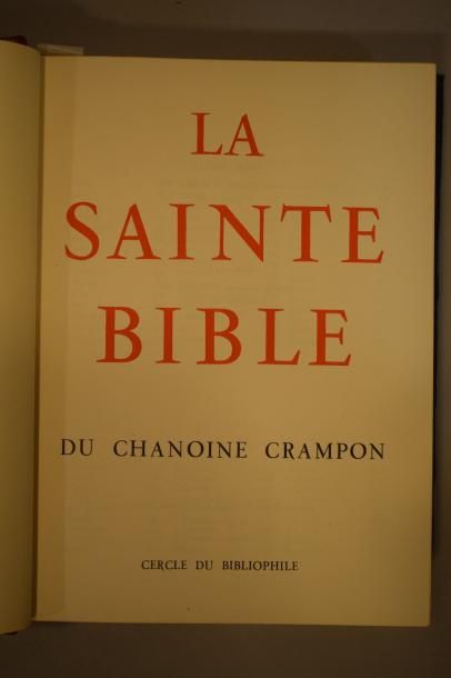 null LA SAINTE BIBLE du Chanoine Augustin Crampon. 

Paris, chez F. Amiot, 1960....