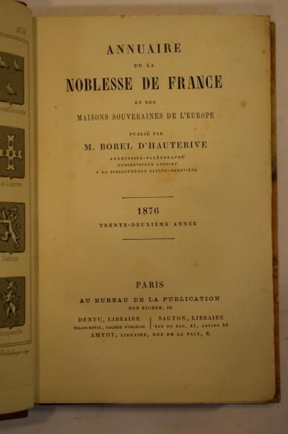 null M. BOREL D'HAUTERIVE, Annulaire de la noblesse de France et des maisons souveraines...