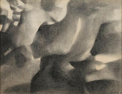 null BOUMEESTER Christine, 1904-1971, 

Composition, 1960, 

dessin au crayon noir...