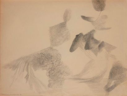 null BOUMEESTER Christine, 1904-1971, 

Sans titre, 1960, 

dessin au crayon noir...