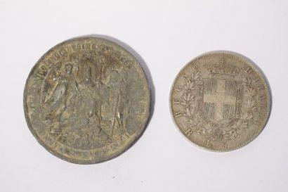 null [ Pièce en argent ] [ Italie ]

Pièce de 5 lires Victor-Emmanuel II 1876.

Poids...
