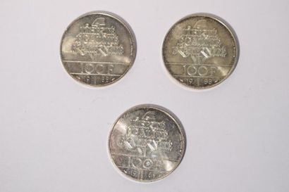 null [ Pièce en argent ] [ France ]

Ensemble de pièces de type 100 francs (1988...