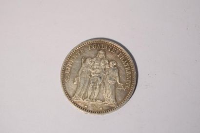 null [ Pièce en argent ] 

5 francs Hercule ( F. 334 ). 1873 A. Poids : 25 g 