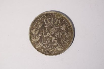 null [ Pièce en argent ] [ Belgique ]

5 francs Léopold II roi des belges. 1870....