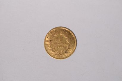 null 1 pièce en or de 10 francs Napoléon III "tête laurée".

TTB.

Poids : 3.2 g...