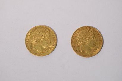 null 2 pièces en or de 20 francs Cérès IIème République (1850 A et 1851 A) 

TTB...