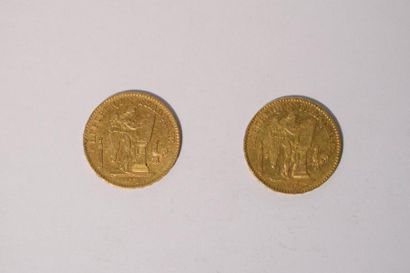 null 2 pièces en or de 20 francs Genie, IIe République (1848A x 1 ; 1849A x 1)

TB

Poids...
