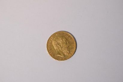 null 1 pièce en or de 20 francs Leopold II "tête nue" (1876) 

TB à TTB 

Poids :...