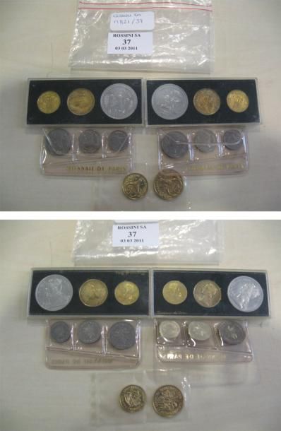 MADAGASCAR 5, 10, 20 francs, 1953 (x 2). - 1, 2, 5 francs, 1965-66 (x 2). - 10, 20...