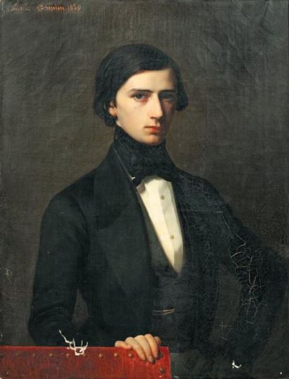 GOMIEN Charles (Villers - Les - Nancy 1808 - 1876) Portrait en buste de jeune homme...