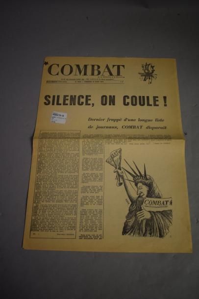 null COMBAT silence on coule, dernier numéro sur papier journal du 30 août 1974