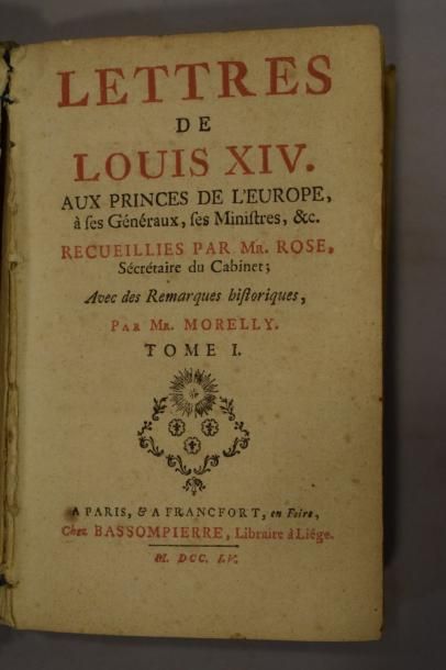 null Fort lot comprenant : 



- RAGUENET (l'Abbé), Histoire du vicomte de turenne,...