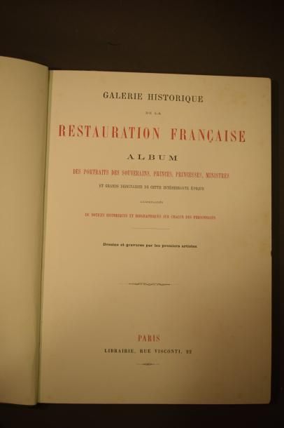 null Galerie historique de la Restauration Française. Album des portraits des souverains,...