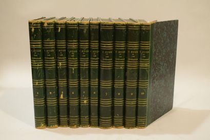null HUGO Victor. Les Misérables. Paris, Pagnerre, 1862. 10 volumes, demi-basane...