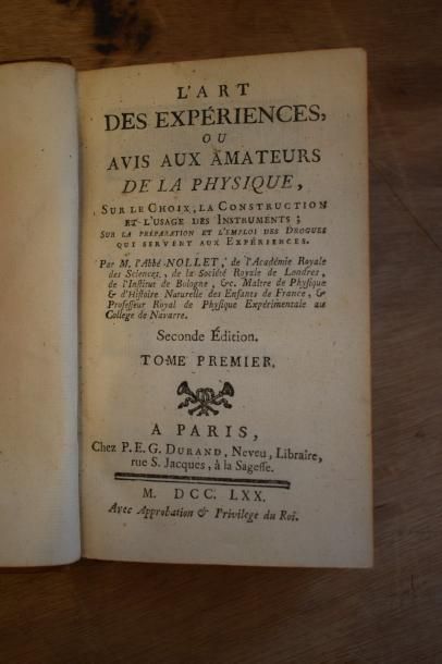 null L'art des expériences ou avis aux amateurs de la physique

Seconde édition,...