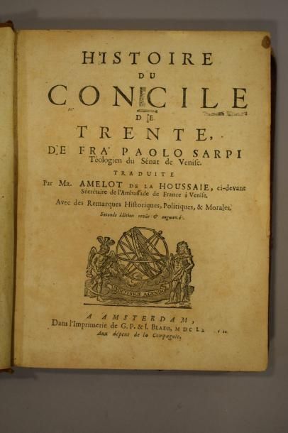 null Lot comprenant : 



- SARPI Fra' Paolo, Histoire du Concile de Trente. Traduite...