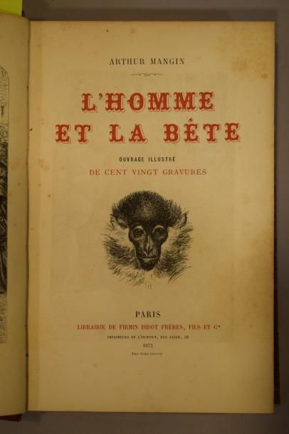 null MANGIN Arthur. L'homme et la bête ouvrage illustré de cent vingt gravures. 

Paris,...