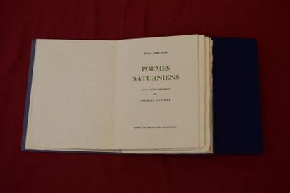 null Poèmes Saturniens, Paul Verlaine, illustré par Georges Laporte, 20 pastels originaux,...