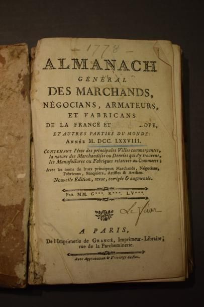 null Almanach général des marchands, négocians, armateurs et fabricans de la France...