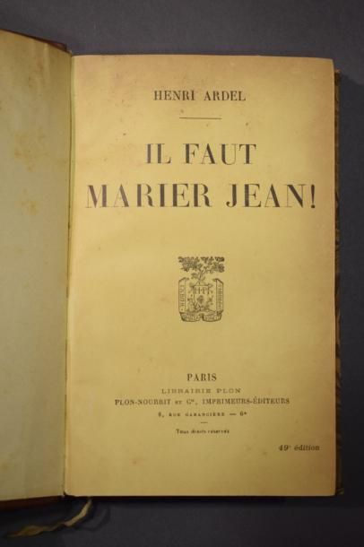 null ARDEL Henri

-	Cœur de Sceptique (trente sixième édition), Paris, éd Plon

-	Il...