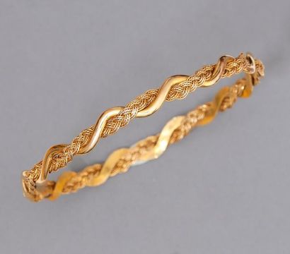 null Bracelet rigide en or jaune 18k (750) 

Poids : 14.9 g. 