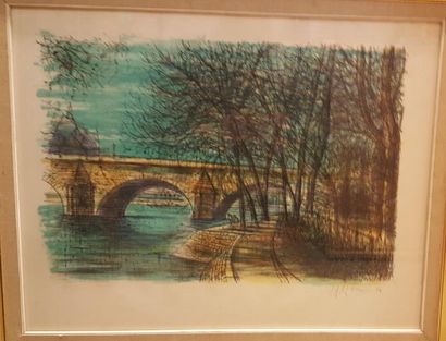 null CARZOU Jean (1907-2000)

Le pont royal, 1964

Lithographie signée et datée en...