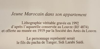 null DELACROIX Eugène, d'après 

Jeune marocain dans son appartement 

Lithographie

d'après...